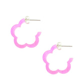 Pink UV Flower Ear Hoop