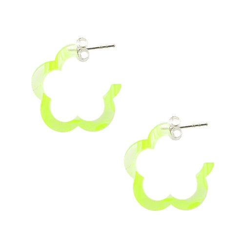 Yellow UV Flower Ear Hoop