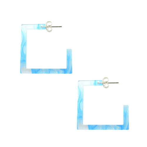 Aqua UV Square Ear Hoop