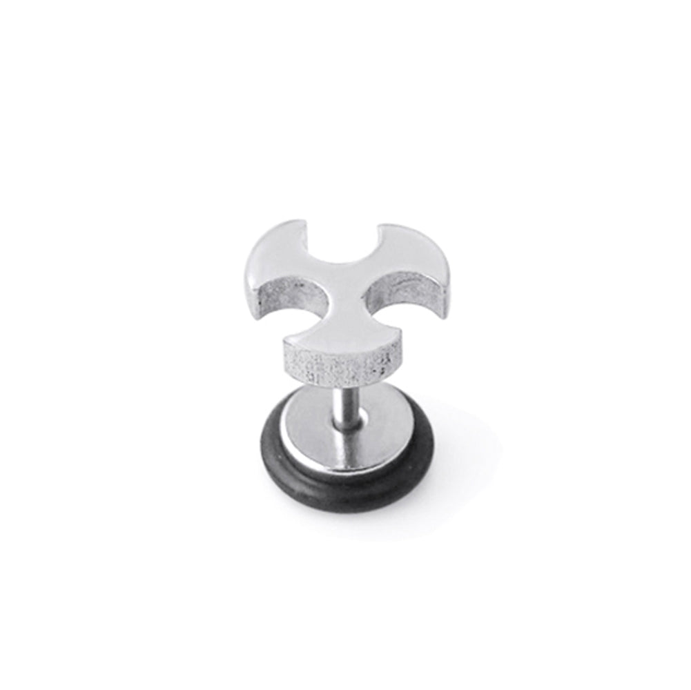 SS Biohazard Fake Ear Plug