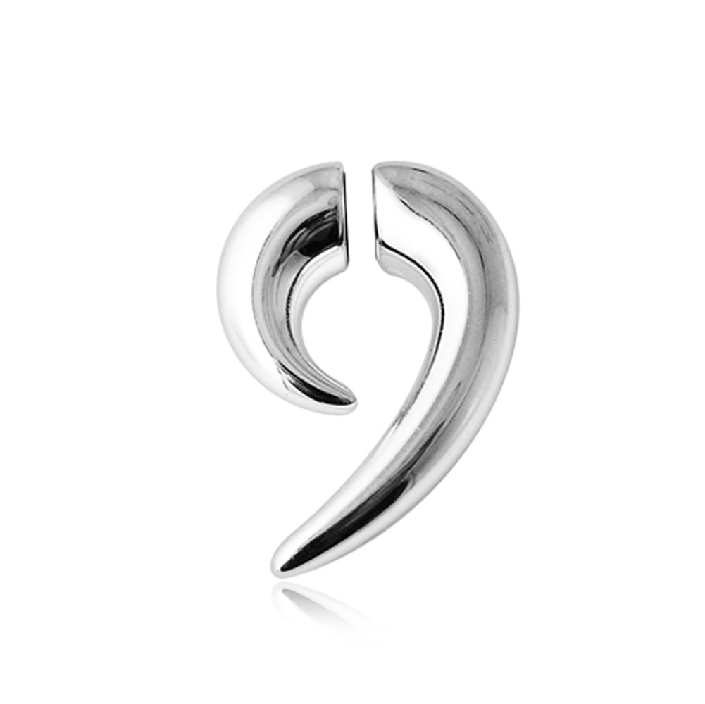 Spiral Silver Platting Magnetic Ear Plug Small Tail