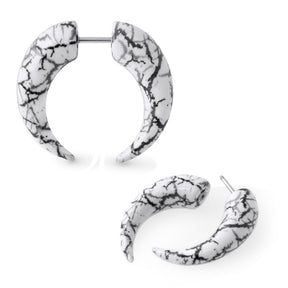 Zebra Marble CBB Fake Ear Plug