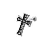 Jeweled Irish Cross Casting Invisible Ear Plug