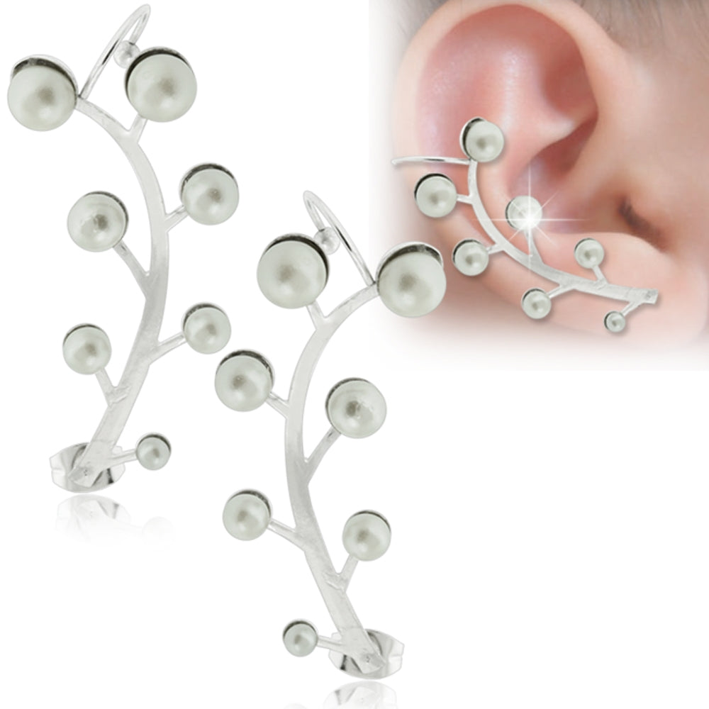 Floral Vine Ear Cartilage Clip on Piercing Ear rings