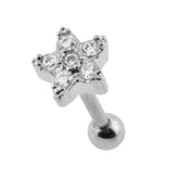 Micro Setting Jeweled Flower Tragus Piercing