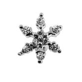 Jeweled Snowflake Cartilage Tragus Piercing Ear Stud