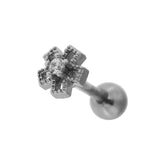 Cartilage Helix Tragus Piercing Square Cutout Flower Ear Stud