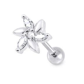 Swirl Flower Cartilage Helix Tragus Piercing Ear Stud