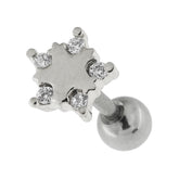 Star with Micro Setting CZ Cartilage Helix Tragus Piercing Ear Stud