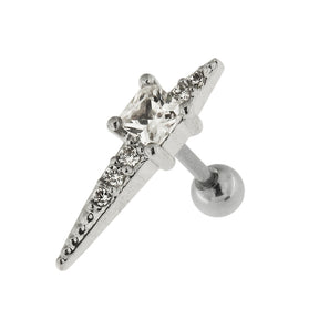 Jeweled Axe Cartilage Helix Tragus Piercing Ear Stud