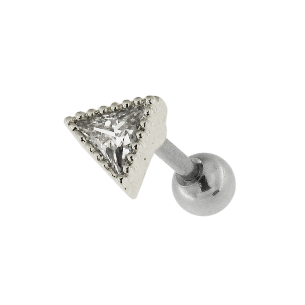 Jeweled Dotted Triangle Cartilage Helix Tragus Piercing Ear Stud