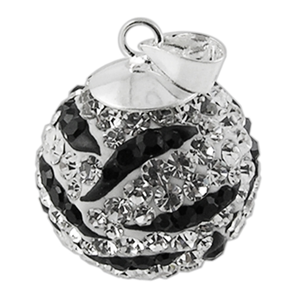 Crystal stone Silver Zebra Pendent Body Jewelry